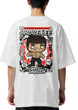 Pop Culture - Oversized T-Shirt Bruce Lee Pop Culture White