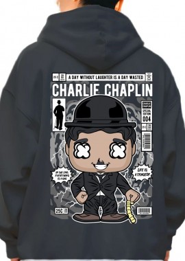 Hoodie Charlie Chaplin Pop Culture Black
