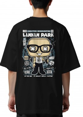 Pop Culture - Oversized T-Shirt Chester Bennington Pop Culture Black