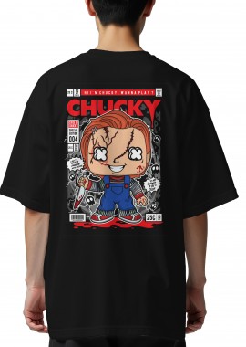 Pop Culture - Oversized T-Shirt Chucky Pop Culture Black
