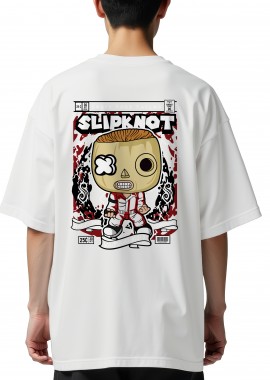 Oversized T-Shirt Corey Taylor Slipknot Pop Culture White