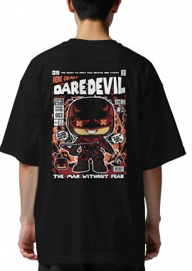 Pop Culture - Oversized T-Shirt Dare Devil Pop Culture Black