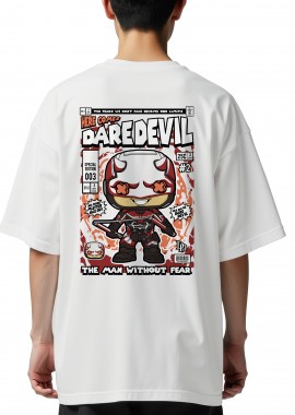 Oversized T-Shirt Dare Devil Pop Culture White