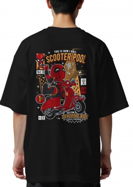 Pop Culture - Oversized T-Shirt Deadpool Scooter Pop Culture Black