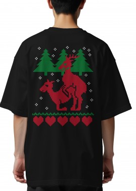 Pop Culture - Oversized T-Shirt Deers Pop Culture Black
