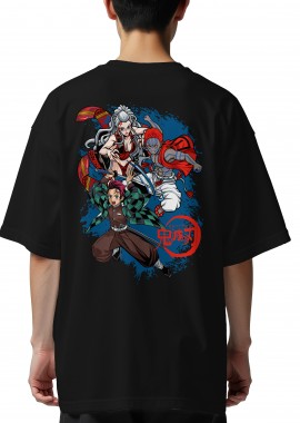 Oversized T-Shirt Demon Slayer A Pop Culture Black