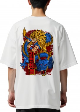 Pop Culture - Oversized T-Shirt Dragon Ball Z Pop Culture White