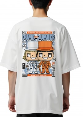 Pop Culture - Oversized T-Shirt Dumb And Dumber Pop Culture White
