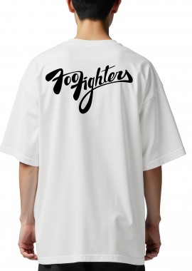 Rock Avenue - Oversized T-Shirt Foo Fighters Rock Avenue White