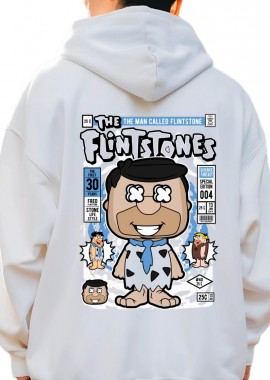 Hoodie Fred Flinstones Pop Culture White
