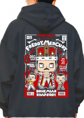 Pop Culture - Hoodie Freddy Mercury 2 Pop Culture Black