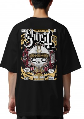 Pop Culture - Oversized T-Shirt Ghost Pop Culture Black