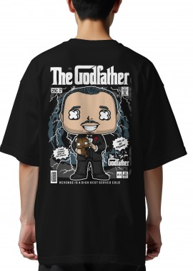 Pop Culture - Oversized T-Shirt Godfather Vito Corleone Pop Culture Black