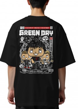 Pop Culture - Oversized T-Shirt Green Day Pop Culture Black
