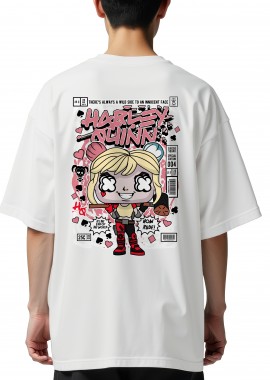 Pop Culture - Oversized T-Shirt Harley Quinn Pop Culture White