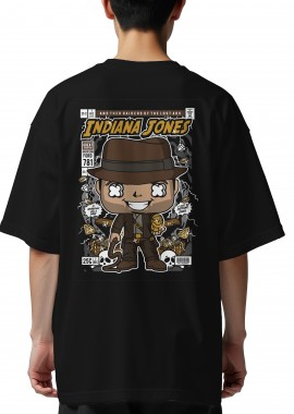 Pop Culture - Oversized T-Shirt Indiana Jones Pop Culture Black