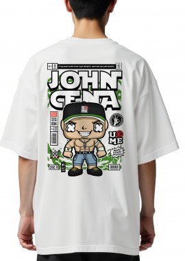 Pop Culture - Oversized T-Shirt John Cena Pop Culture White