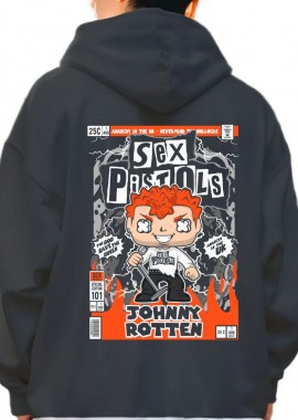 Pop Culture - Hoodie Johnny Rotten Sex Pistols Pop Culture Black