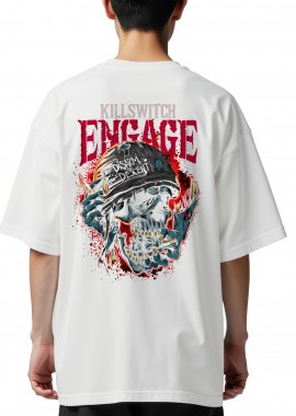 Rock Avenue - Oversized T-Shirt Killswitch Engage Rock Avenue White