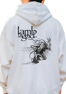 Rock Avenue - Hoodie Lamb Of God Rock Avenue White
