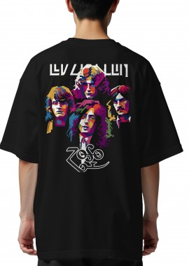 Rock Avenue - Oversized T-Shirt Led Zep 1 Rock Avenue Black