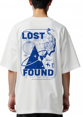 Pop Culture - Oversized T-Shirt Lost n Found Pop Culture White