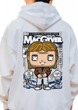 Pop Culture - Hoodie Macgyver Pop Culture White