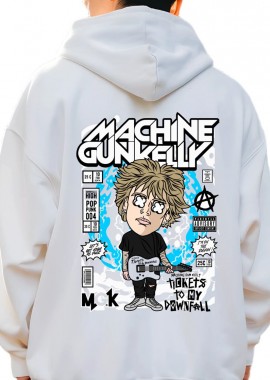 Pop Culture - Hoodie Machine Gun Kelly Pop Culture White