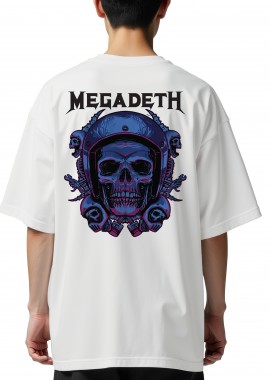 Rock Avenue - Oversized T-Shirt Megadeth Art2 Rock Avenue White