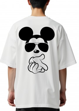 Pop Culture - Oversized T-Shirt Mickey Mouse Pop Culture White