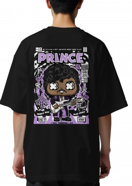 Pop Culture - Oversized T-Shirt Prince Pop Culture Black