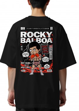 Pop Culture - Oversized T-Shirt Rocky Balboa Pop Culture Black