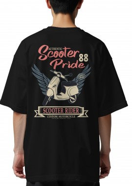 Pop Culture - Oversized T-Shirt Scooter Pride Pop Culture Black