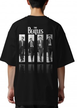 Oversized T-Shirt The Beatles 2 Rock Avenue Black