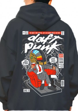 Hoodie The Daft Punk Boss Pop Culture Black
