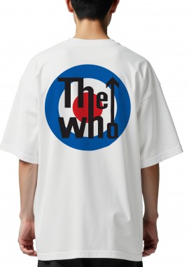 Rock Avenue - Oversized T-Shirt The Who Band Logo Art Rock Avenue White