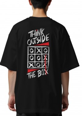 Oversized T-Shirt Think Outside The Box Black Pop Culture Black