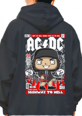 Pop Culture - Hoodie Angus Young ACDC Pop Culture Black