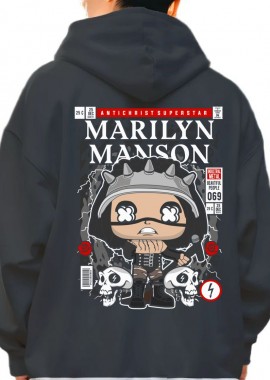 Hoodie Marilyn Manson Pop Culture Black