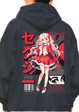 Pop Culture - Hoodie Anime Silly Girl Pop Culture Black