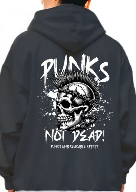 Hoodie Punk Is Not Dead Pop Culture Black