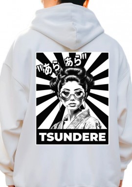 Pop Culture - Hoodie Tsundere Pop Culture White