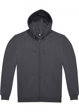 B & C - Unisex Φούτερ με Κουκούλα και Φερμουάρ ID.224 B & C Dark Grey