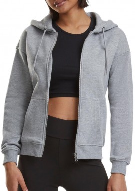 Urban Classics - Γυναικεία Ζακέτα με Κουκούλα Ladies Classic Zip Hoody TB1982-00111 Urban Classics grey