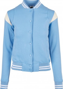 Urban Classics - Γυναικείο Φούτερ Μπουφάν Ladies Inset College TB2618-02924 Urban Classics Clearwater/Whitesand