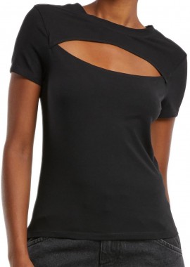 Urban Classics - Γυναικείο T-shirt με Ανοίγματα TB7454 Urban Classics Black Black