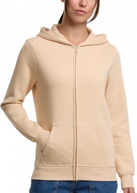 Urban Classics - Γυναικεία Ζακέτα με Κουκούλα Ladies Basic Essential Zip Hoody TB8005 Urban Classics Sand