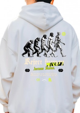 Pop Culture - Hoodie Reject Human Pop Culture White