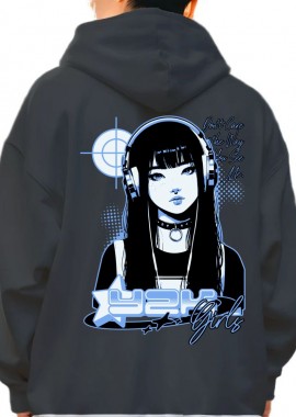 Hoodie Y2K Girl Pop Culture Black