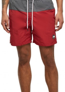 Μαγιό Block Swim Shorts TB1026 Urban Classics brickred/darkshadow